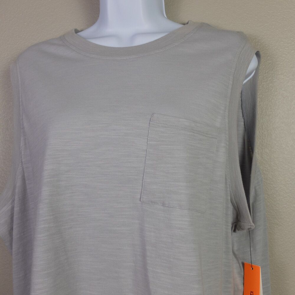 Aqua Athletic Harbor Mist Slub Jersey Muscle Tank Top Size XL NWT - Picture 4 of 7